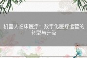 机器人临床医疗：数字化医疗运营的转型与升级
