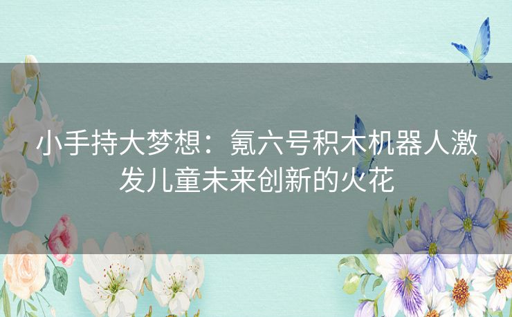 小手持大梦想：氪六号积木机器人激发儿童未来创新的火花