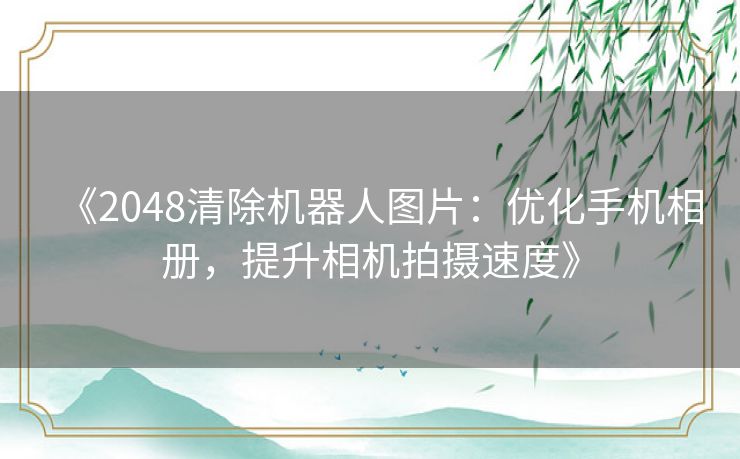 《2048清除机器人图片：优化手机相册，提升相机拍摄速度》