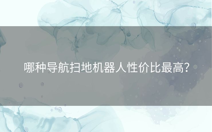 哪种导航扫地机器人性价比最高？