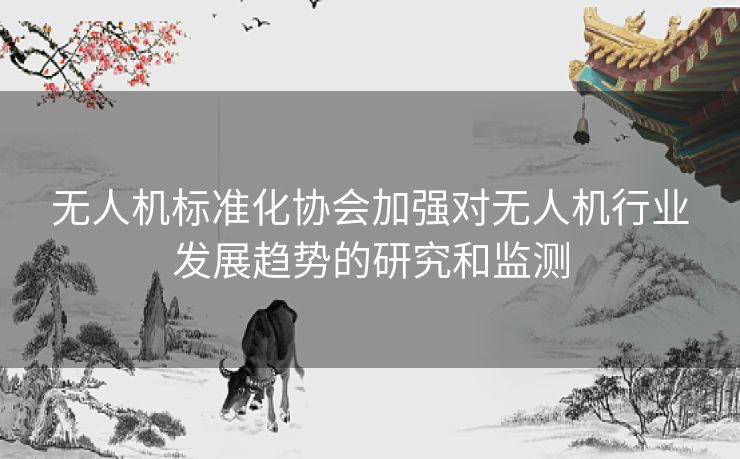 无人机标准化协会加强对无人机行业发展趋势的研究和监测