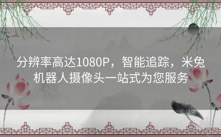分辨率高达1080P，智能追踪，米兔机器人摄像头一站式为您服务