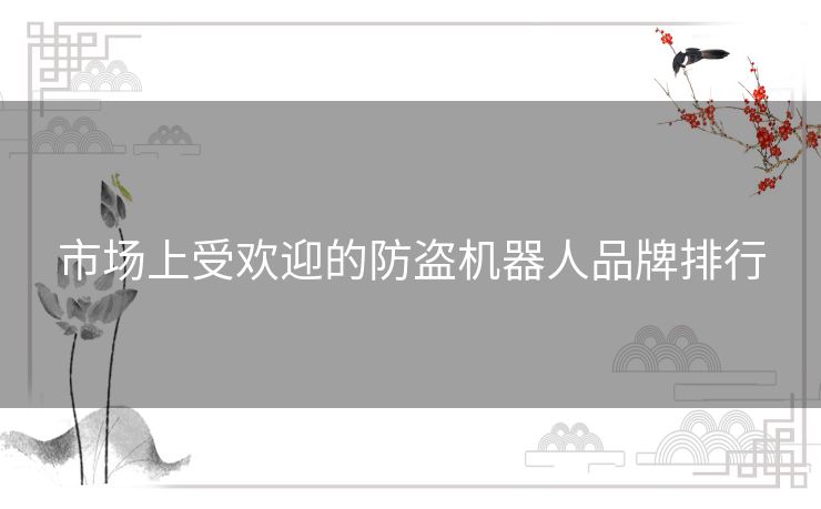 市场上受欢迎的防盗机器人品牌排行