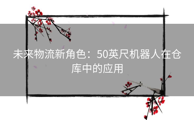 未来物流新角色：50英尺机器人在仓库中的应用