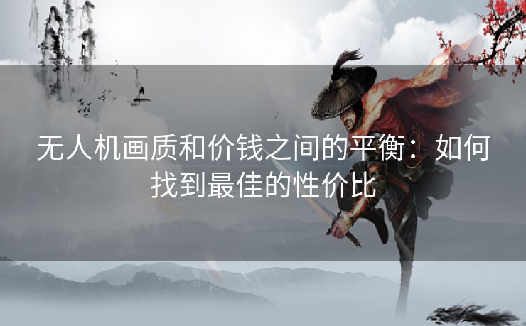 无人机画质和价钱之间的平衡：如何找到最佳的性价比