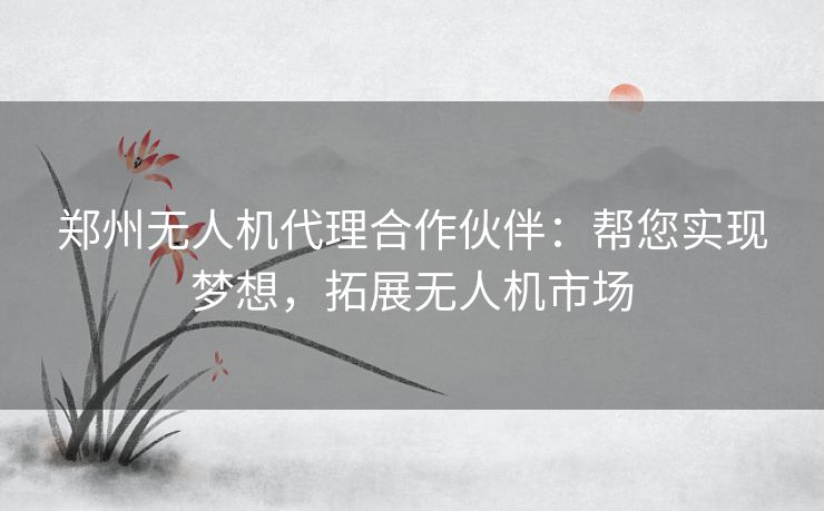 郑州无人机代理合作伙伴：帮您实现梦想，拓展无人机市场