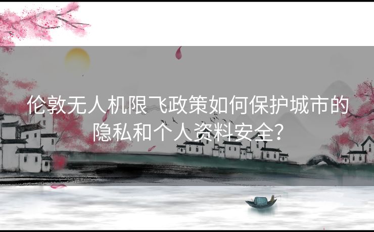 伦敦无人机限飞政策如何保护城市的隐私和个人资料安全？