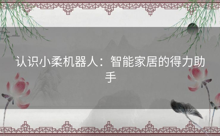 认识小柔机器人：智能家居的得力助手