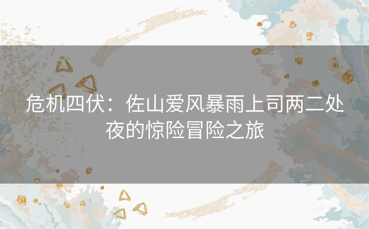 危机四伏：佐山爱风暴雨上司两二处夜的惊险冒险之旅