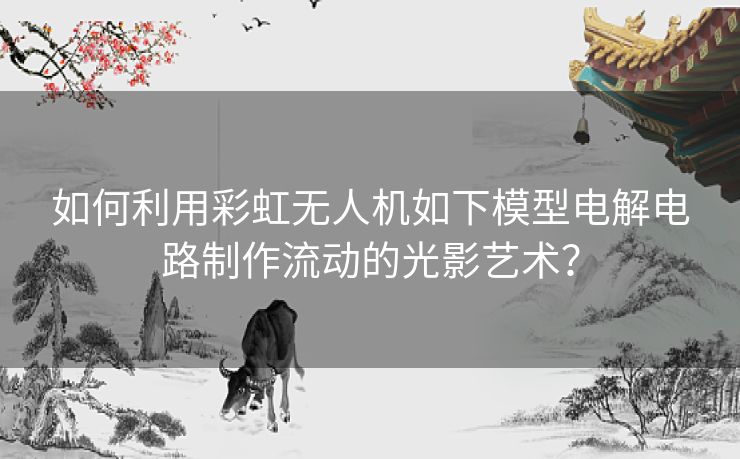 如何利用彩虹无人机如下模型电解电路制作流动的光影艺术？