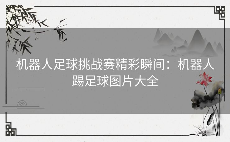 机器人足球挑战赛精彩瞬间：机器人踢足球图片大全