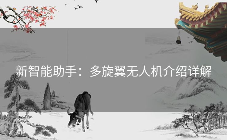 新智能助手：多旋翼无人机介绍详解