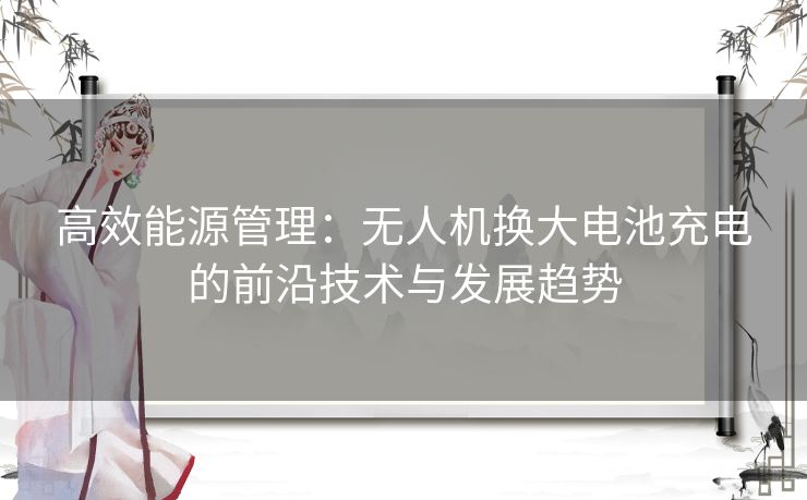 高效能源管理：无人机换大电池充电的前沿技术与发展趋势