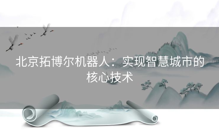 北京拓博尔机器人：实现智慧城市的核心技术