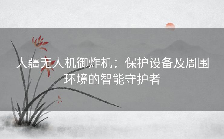 大疆无人机御炸机：保护设备及周围环境的智能守护者
