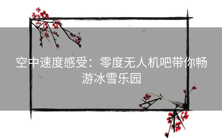 空中速度感受：零度无人机吧带你畅游冰雪乐园