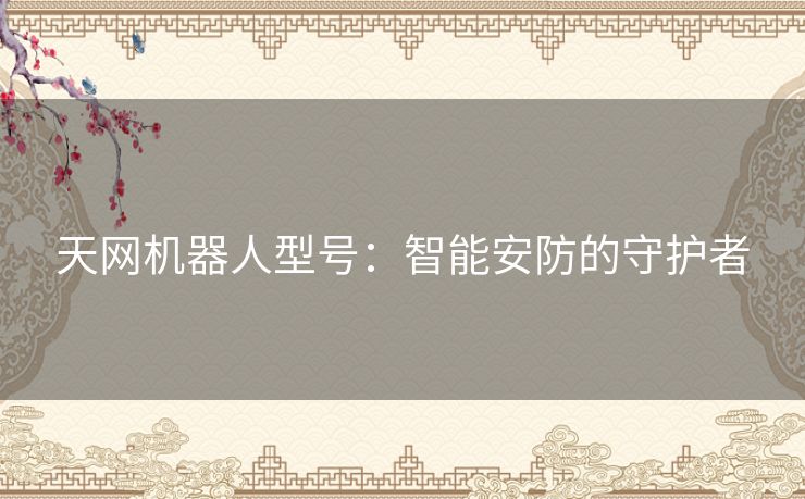 天网机器人型号：智能安防的守护者