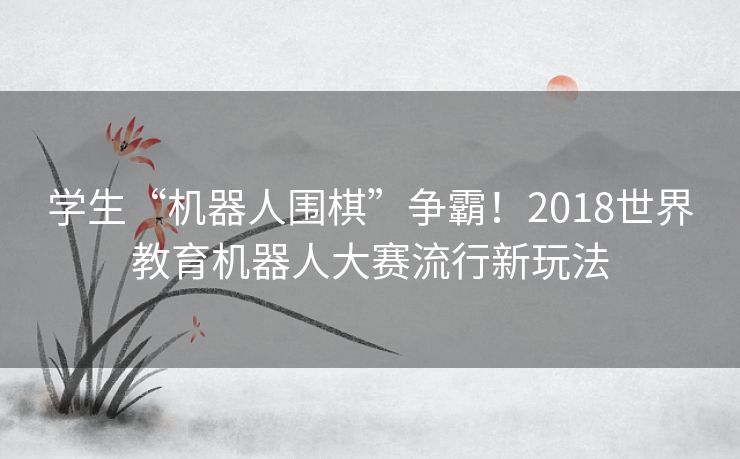 学生“机器人围棋”争霸！2018世界教育机器人大赛流行新玩法