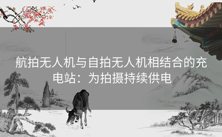 航拍无人机与自拍无人机相结合的充电站：为拍摄持续供电