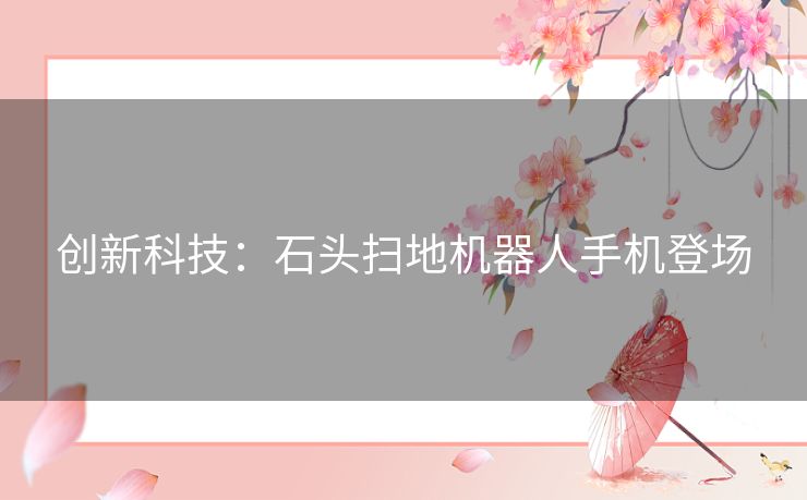 创新科技：石头扫地机器人手机登场