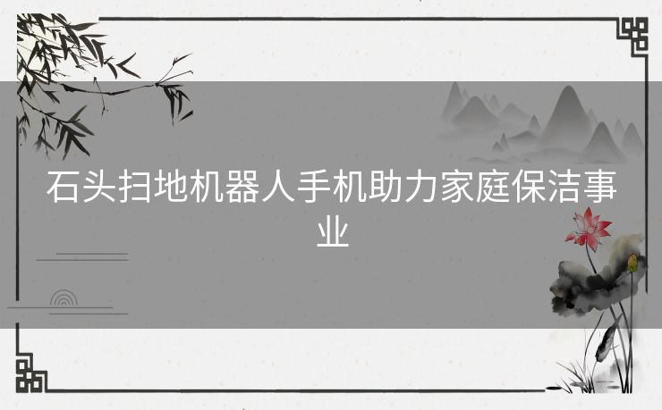 石头扫地机器人手机助力家庭保洁事业