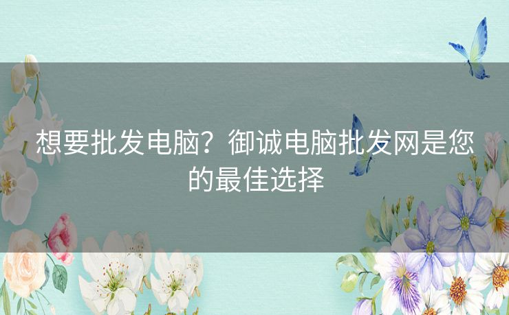 想要批发电脑？御诚电脑批发网是您的最佳选择