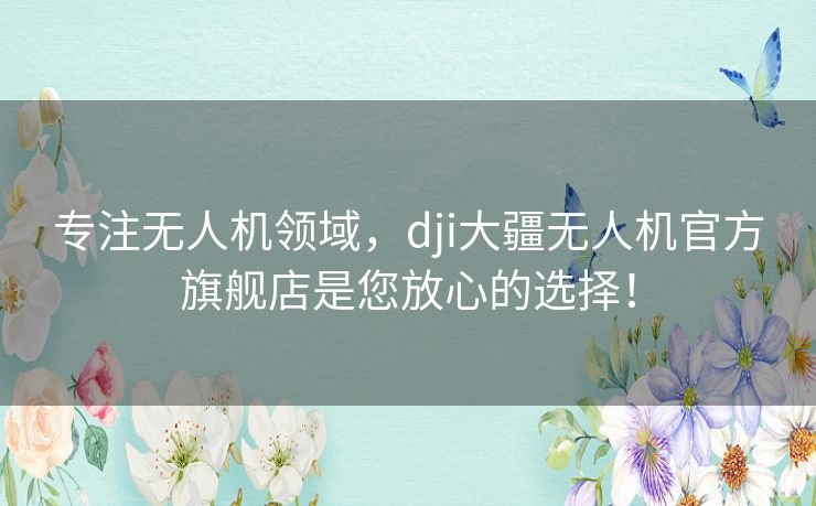 专注无人机领域，dji大疆无人机官方旗舰店是您放心的选择！