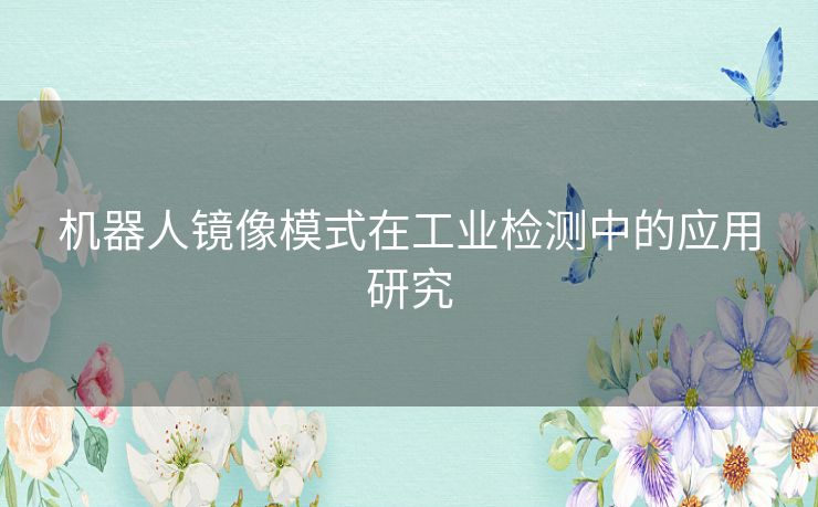 机器人镜像模式在工业检测中的应用研究