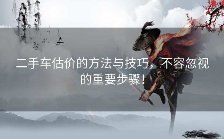 二手车估价的方法与技巧，不容忽视的重要步骤！