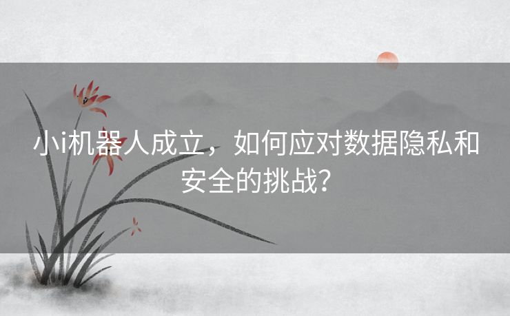小i机器人成立，如何应对数据隐私和安全的挑战？