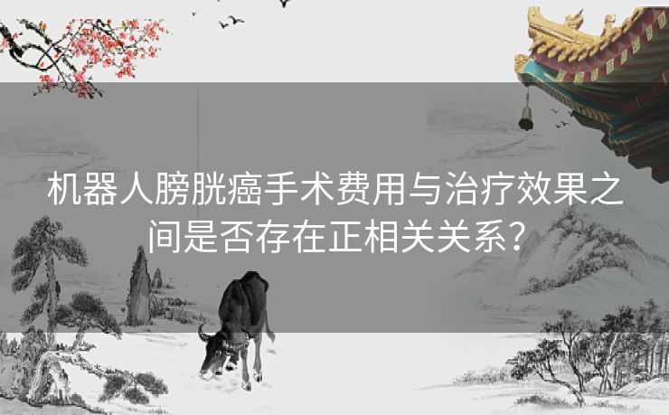 机器人膀胱癌手术费用与治疗效果之间是否存在正相关关系？