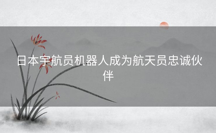 日本宇航员机器人成为航天员忠诚伙伴