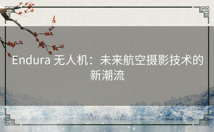 Endura 无人机：未来航空摄影技术的新潮流