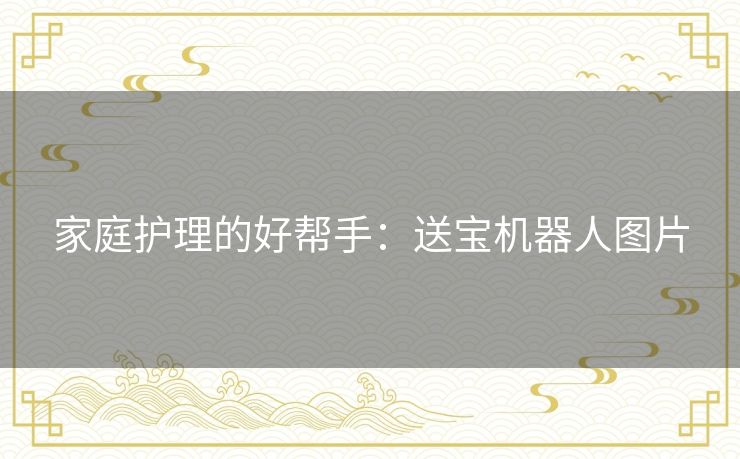 家庭护理的好帮手：送宝机器人图片
