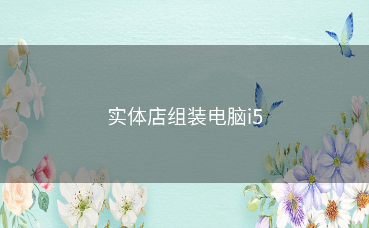 实体店组装电脑i5
