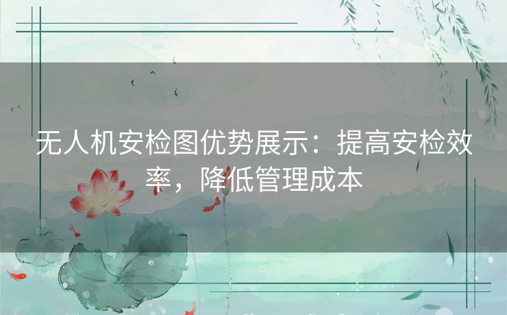 无人机安检图优势展示：提高安检效率，降低管理成本
