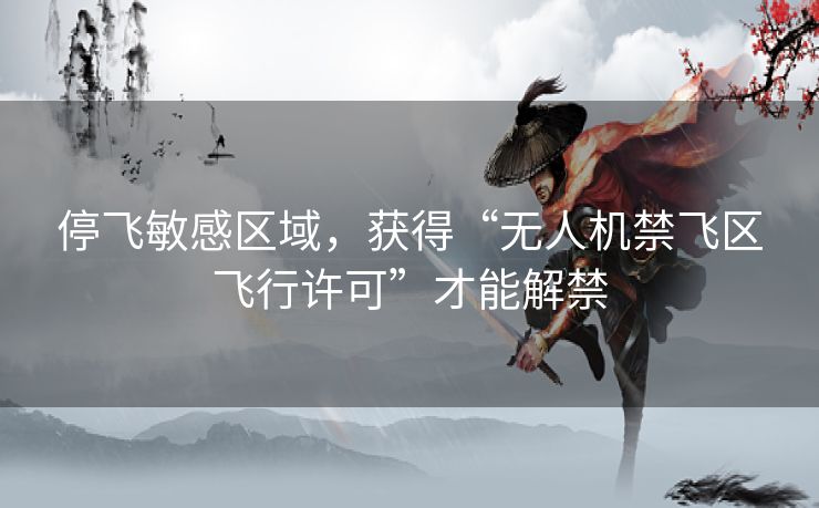 停飞敏感区域，获得“无人机禁飞区飞行许可”才能解禁