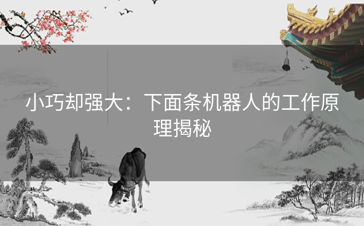 小巧却强大：下面条机器人的工作原理揭秘
