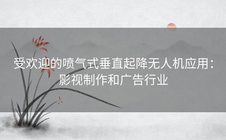 受欢迎的喷气式垂直起降无人机应用：影视制作和广告行业