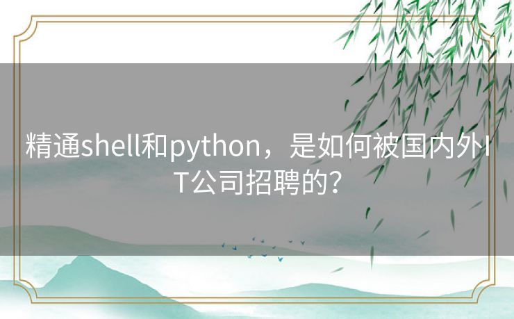 精通shell和python，是如何被国内外IT公司招聘的？