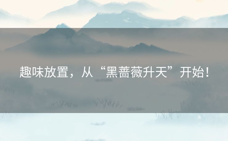 趣味放置，从“黑蔷薇升天”开始！